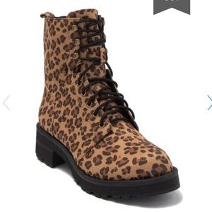 MIA Miki Leopard Print Combat Boot 6